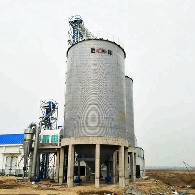 Factory Price 1000tons Steel Wheat Grain Silo 10m*10m*22.84m Storage Grain Usage